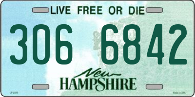 NH license plate 3066842