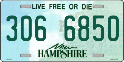 NH license plate 3066850