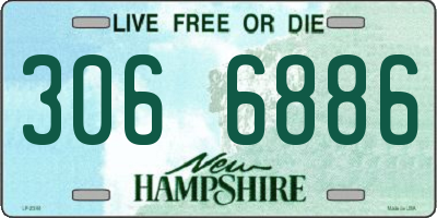 NH license plate 3066886