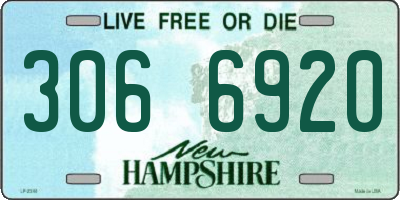 NH license plate 3066920