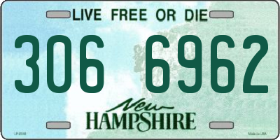 NH license plate 3066962