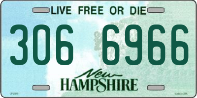 NH license plate 3066966