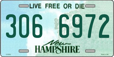 NH license plate 3066972