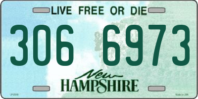 NH license plate 3066973