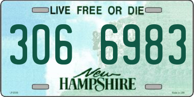 NH license plate 3066983