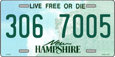 NH license plate 3067005