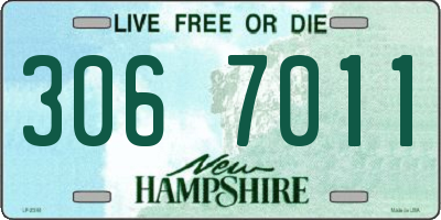 NH license plate 3067011