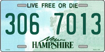 NH license plate 3067013