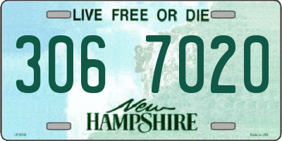 NH license plate 3067020