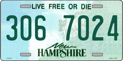 NH license plate 3067024