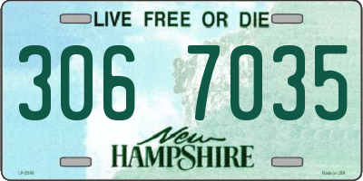 NH license plate 3067035