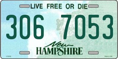NH license plate 3067053