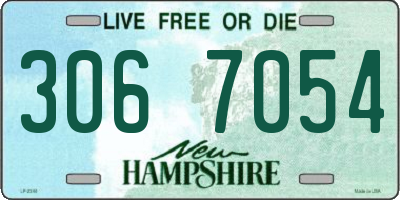 NH license plate 3067054