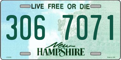 NH license plate 3067071