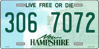 NH license plate 3067072