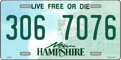 NH license plate 3067076