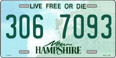 NH license plate 3067093