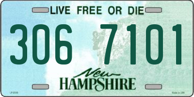 NH license plate 3067101