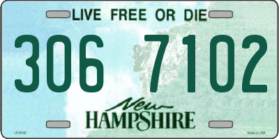 NH license plate 3067102