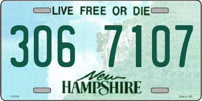 NH license plate 3067107
