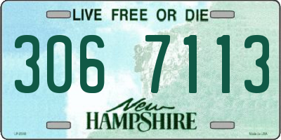 NH license plate 3067113