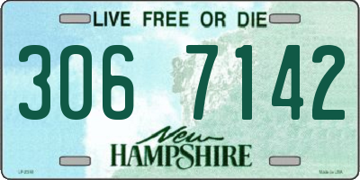 NH license plate 3067142
