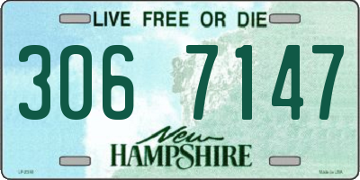 NH license plate 3067147
