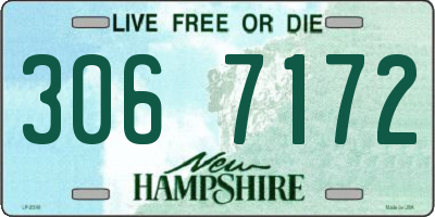 NH license plate 3067172