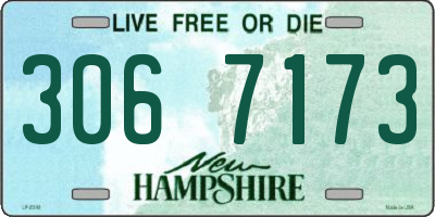 NH license plate 3067173