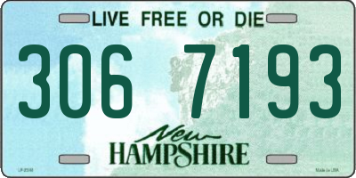 NH license plate 3067193