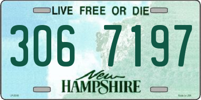 NH license plate 3067197