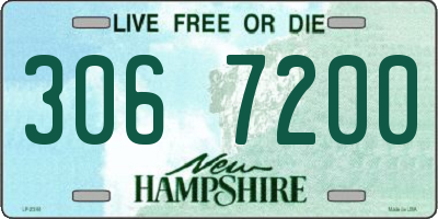 NH license plate 3067200