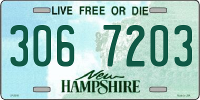 NH license plate 3067203