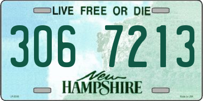 NH license plate 3067213