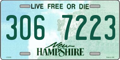 NH license plate 3067223