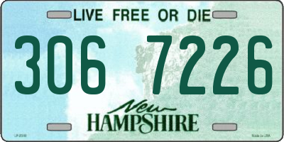 NH license plate 3067226