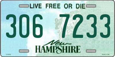 NH license plate 3067233