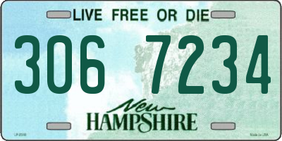 NH license plate 3067234