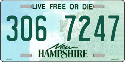 NH license plate 3067247