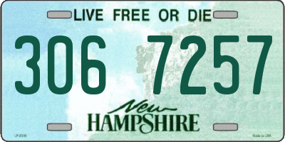 NH license plate 3067257
