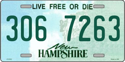 NH license plate 3067263
