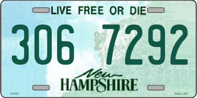 NH license plate 3067292
