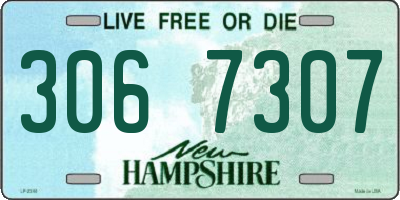 NH license plate 3067307