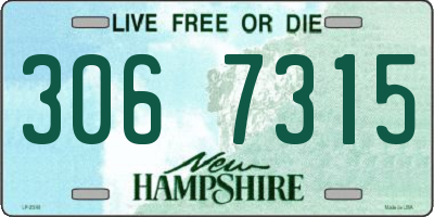 NH license plate 3067315