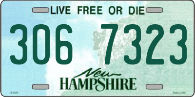 NH license plate 3067323