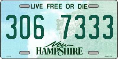 NH license plate 3067333