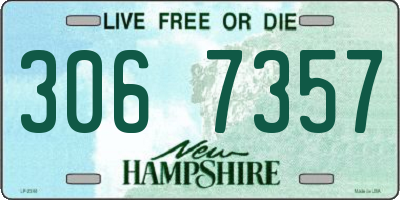 NH license plate 3067357