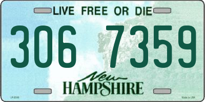 NH license plate 3067359