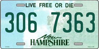NH license plate 3067363