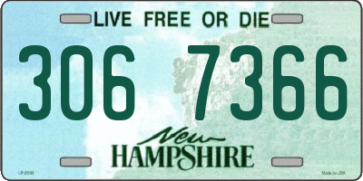 NH license plate 3067366